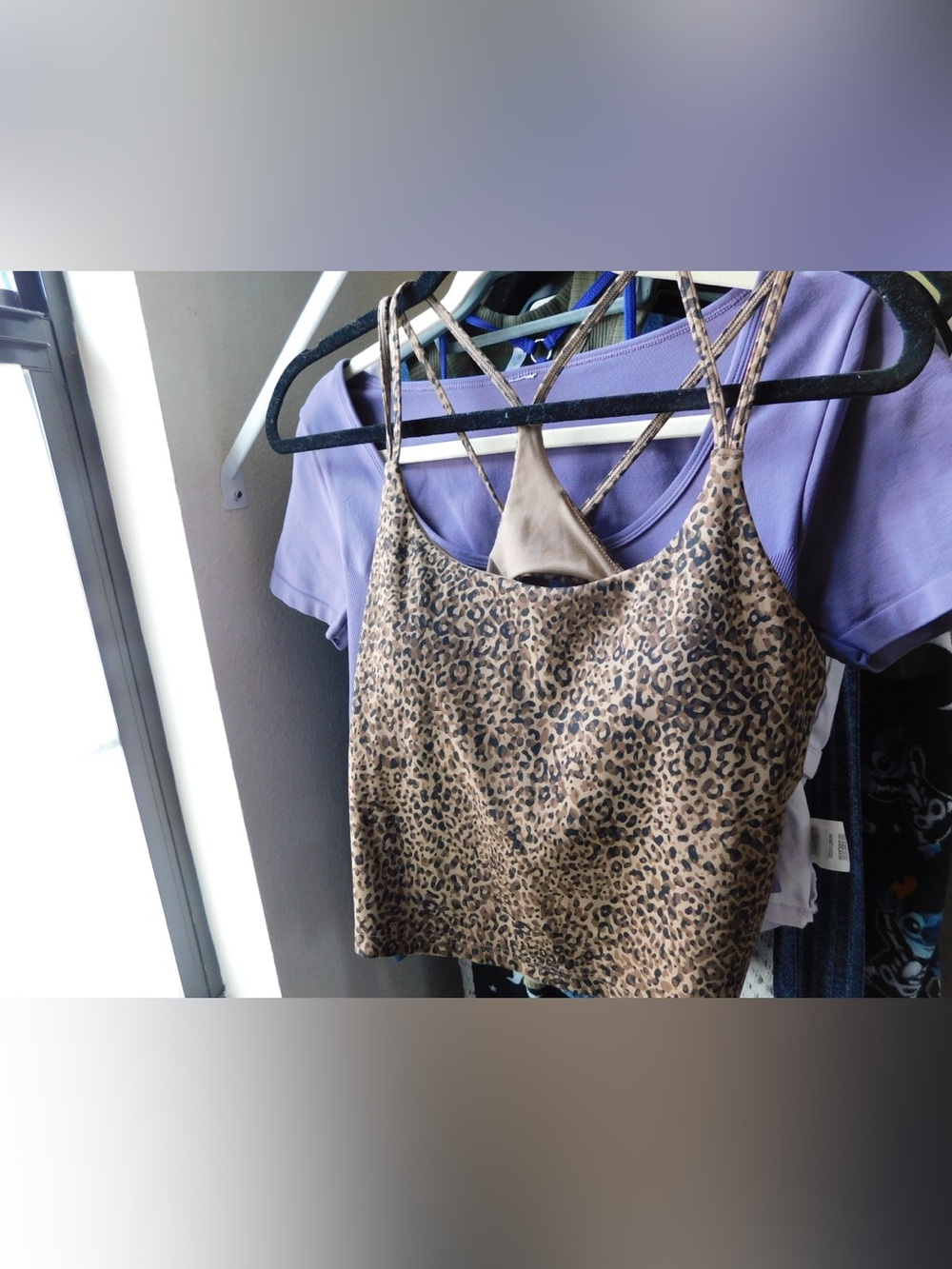 Fabletics Leopard Print Cropped Tank Top - Brown, Black